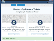 Tablet Screenshot of mariners.splitseasontickets.com